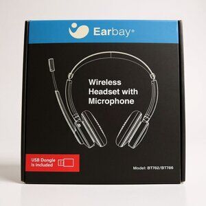 Earbay Wireless Bluetooth Headset With Microphone & USB Dongle Lightweight Desig